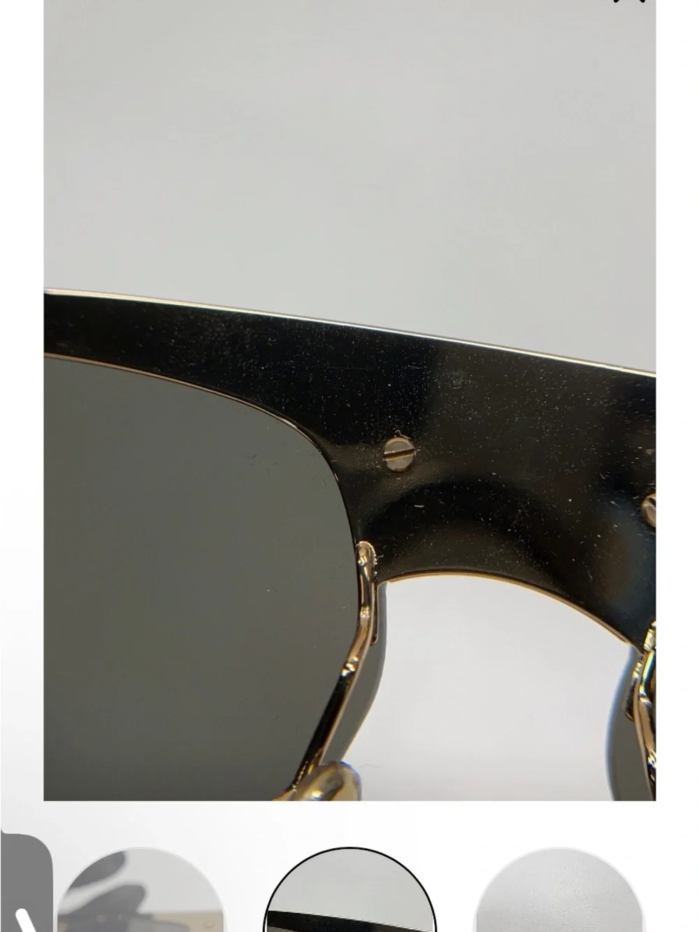 Dior Gold Metal Aviator Sunglasses with Champagne Lenses